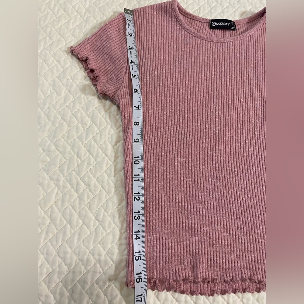 Pink Ribbed Top - Picture 3 of 7